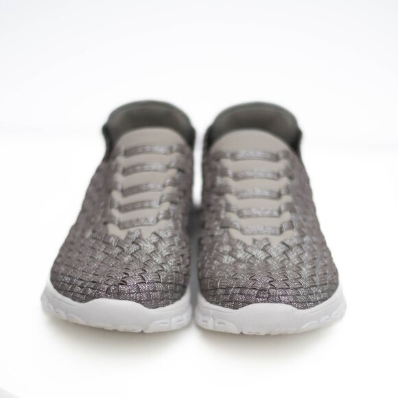Bonavi Women’s Antistress Silver Woven Stretch Slip-On Shoes 6.5 US Lightweight - Picture 6 of 10